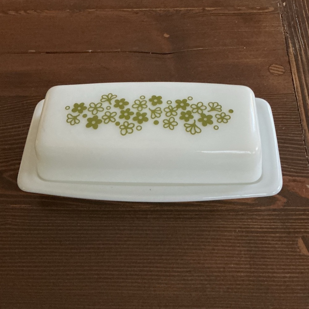 Pyrex Spring Blossom Butter Dish, Vintage